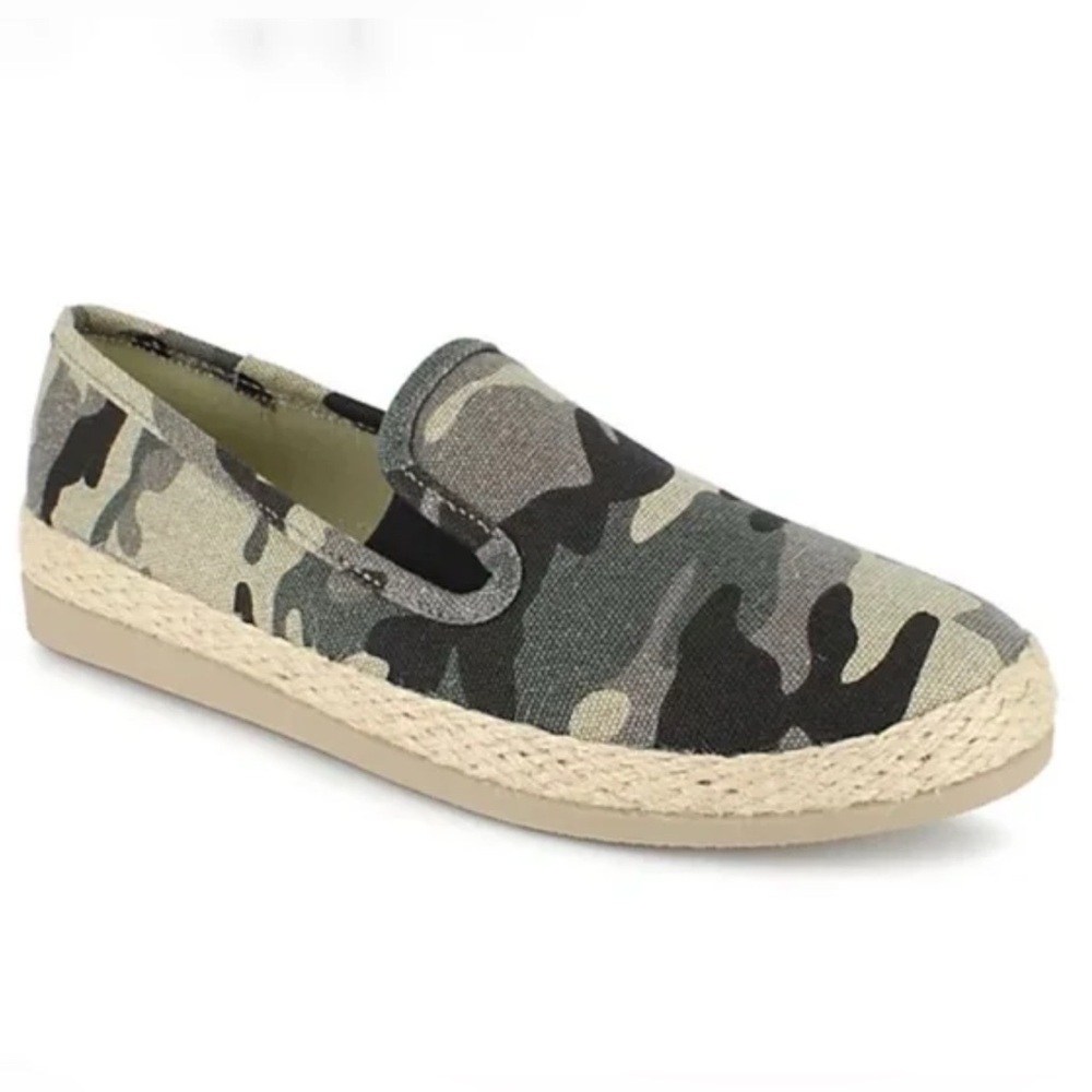 Esprit Women’s Camo Slip-On Espadrille - Green, Black, Tan